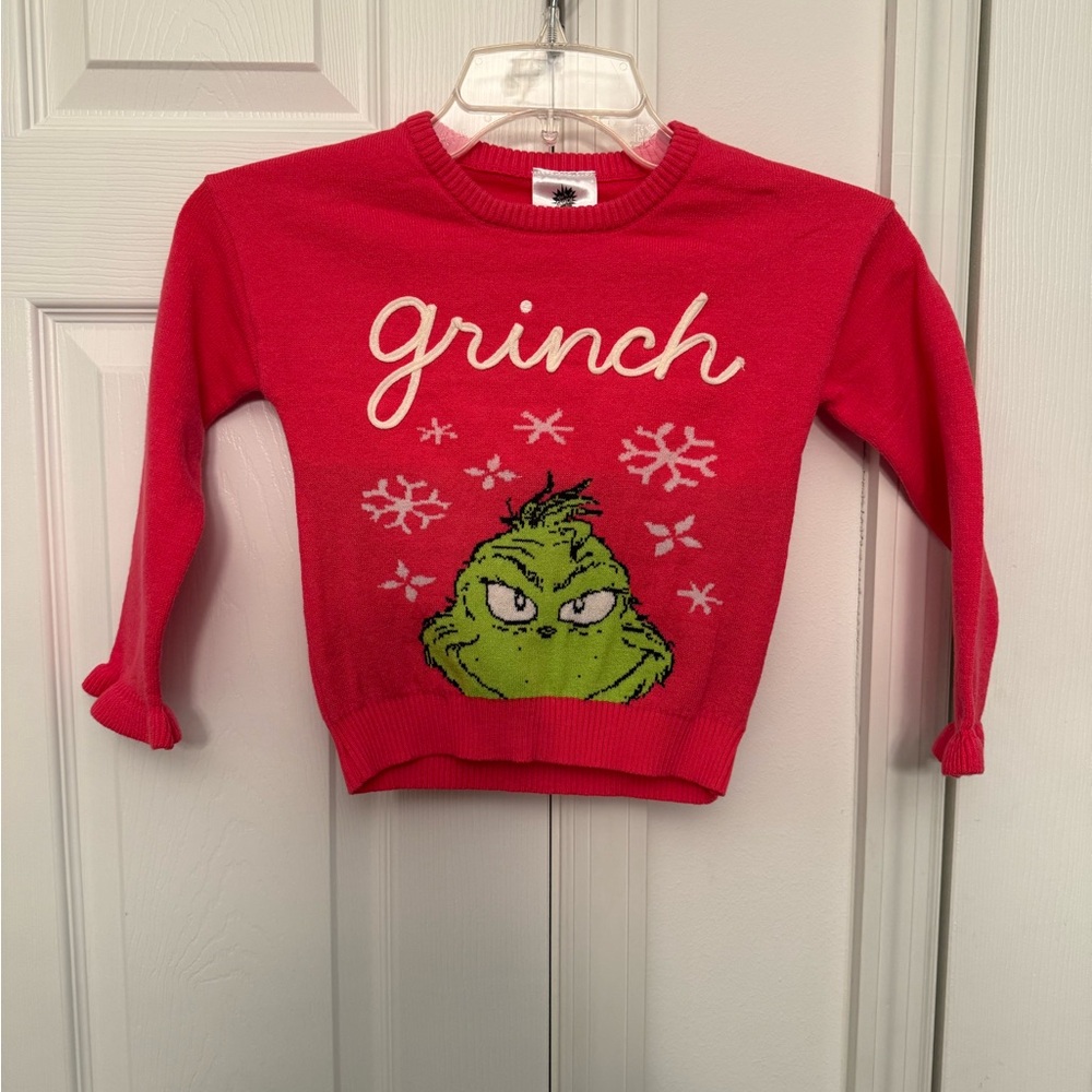 Kids Pink Grinch Sweater